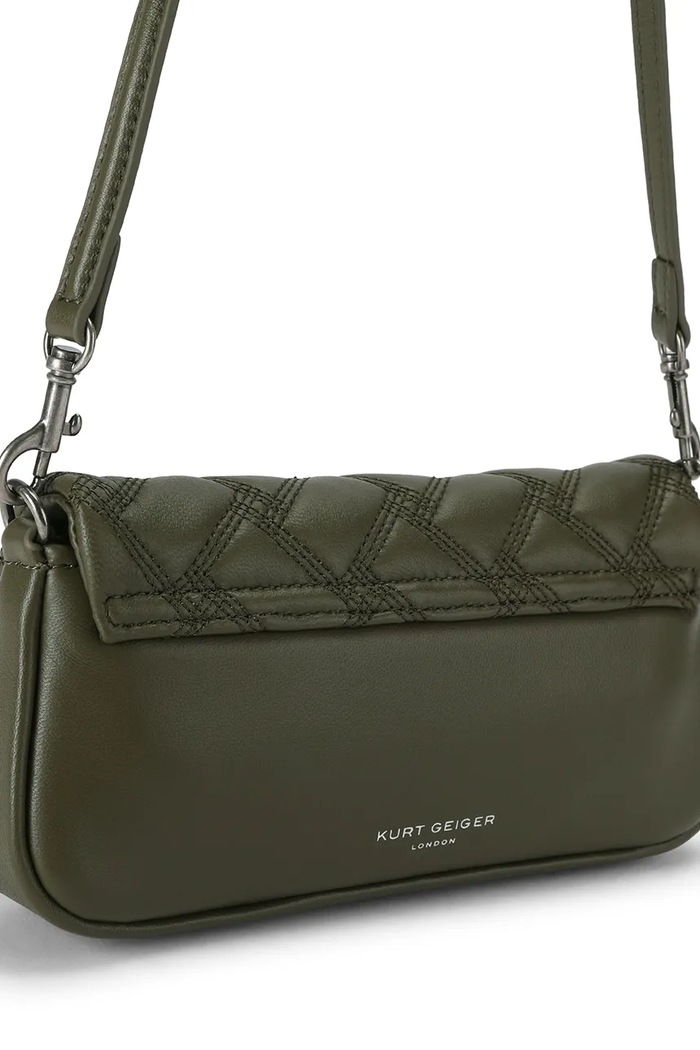 Akcesoria Kurt Geiger London Torebka bagietka damska skórzana Pickle 5579279109 zielony