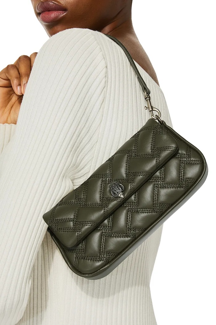 Torebka bagietka damska skórzana Pickle Kurt Geiger London zielony 5579279109