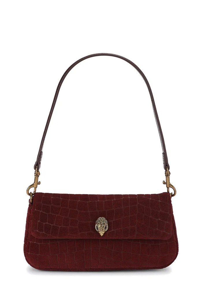 Kurt Geiger London Torebka damska zamszowa Pickle bordowy 5579254249