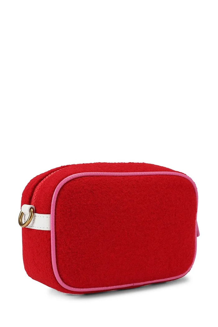 Kurt Geiger London Torebka crossbody damska wełniana Southbank 6060550609 czerwony AW26