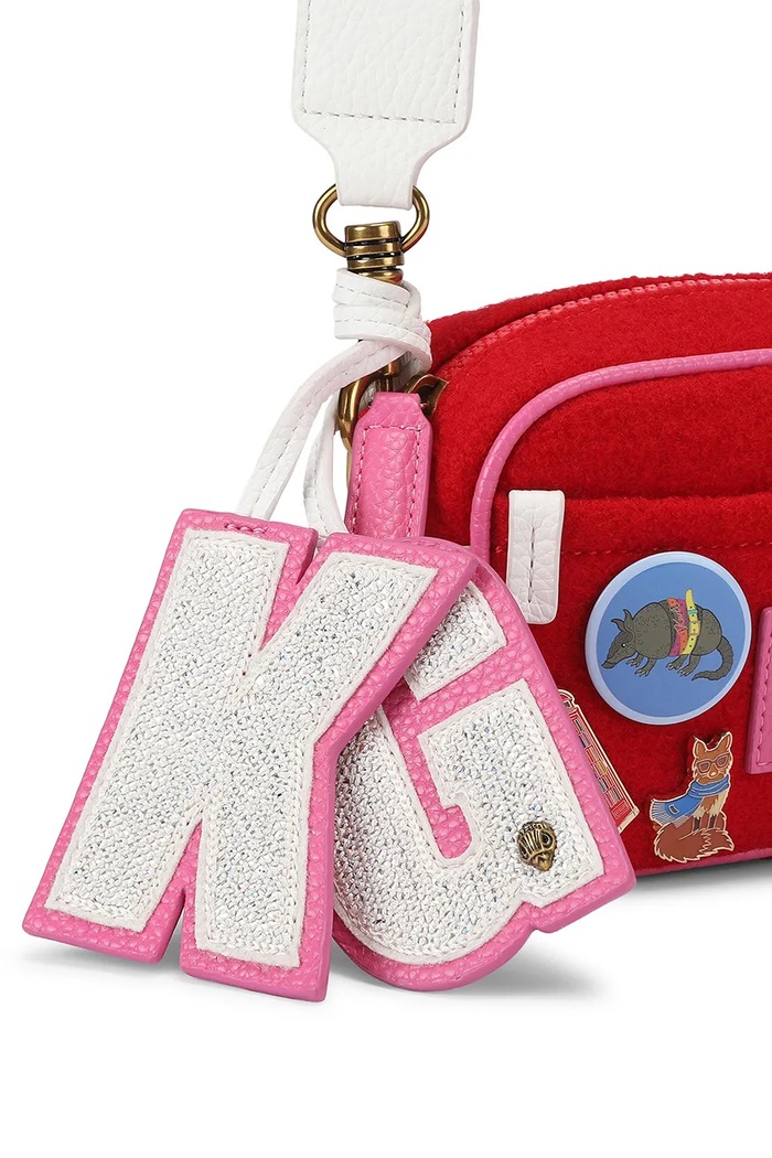 Torebka crossbody damska wełniana Southbank Kurt Geiger London czerwony 6060550609