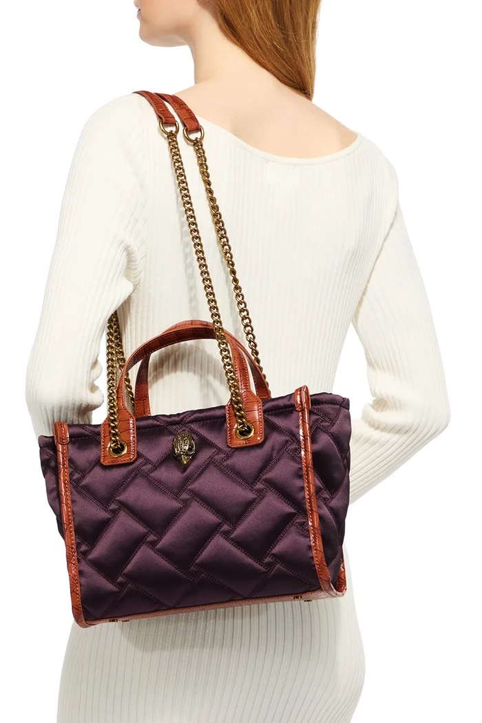 Torebka shopper damska Kurt Geiger London bordowy 5021956229