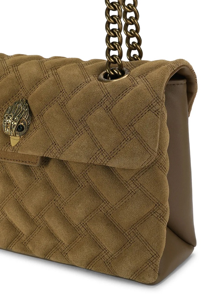 Torebka crossbody damska zamszowa KENSINGTON Kurt Geiger London 6344433219 brązowy