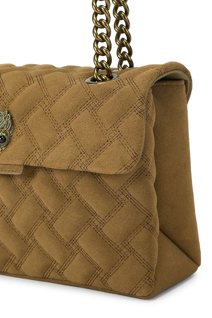 Torebka crossbody damska zamszowa KENSINGTON Kurt Geiger London brązowy 6344433219