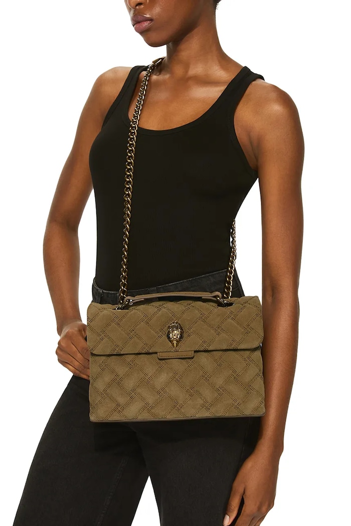 Kurt Geiger London Torebka crossbody damska zamszowa KENSINGTON 6344433219