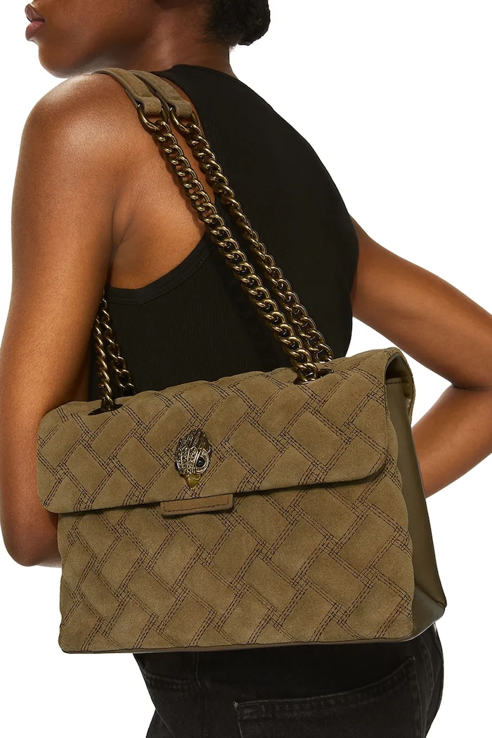 Kurt Geiger London Torebka crossbody damska zamszowa KENSINGTON 6344433219