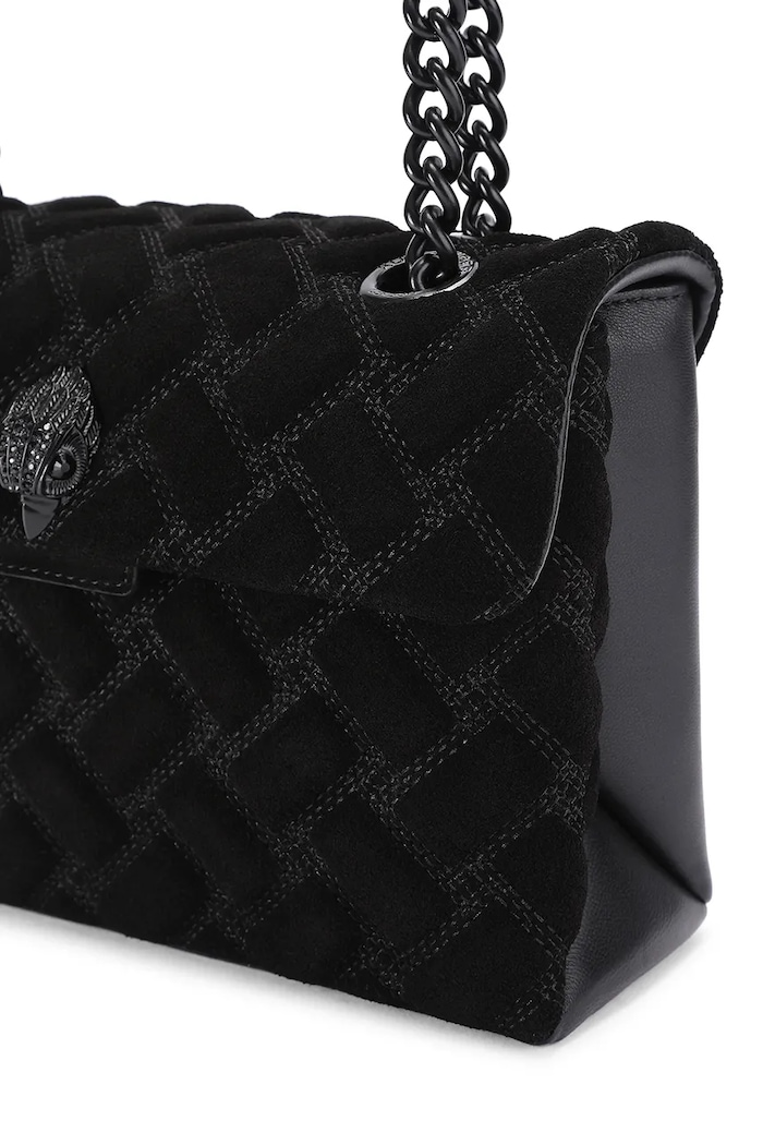 Torebka damska zamszowa KENSINGTON Kurt Geiger London 6344100219 czarny