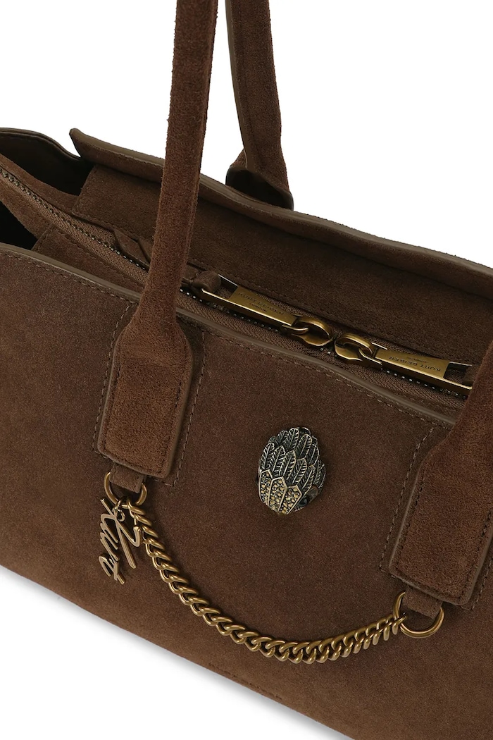 Torebka shopper damska zamszowa Sloane Kurt Geiger London 6152330209 brązowy