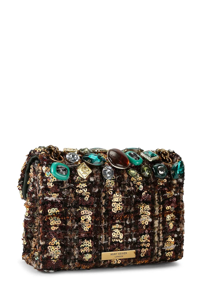 Akcesoria Kurt Geiger London Torebka crossbody damska KENSINGTON 6151935609 brązowy