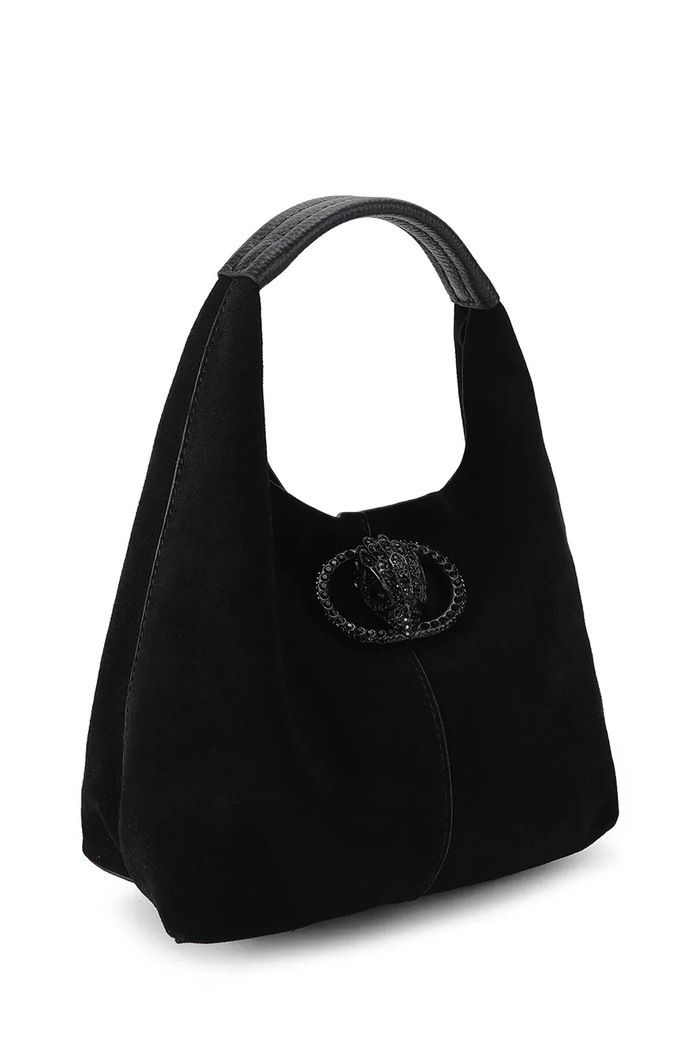 Kurt Geiger London Torebka hobo damska zamszowa Chelsea 6063900209 czarny AW26