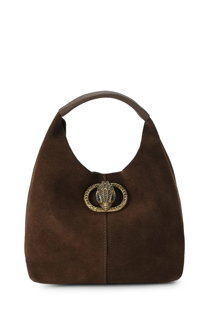 Kurt Geiger London Torebka hobo damska zamszowa Chelsea brązowy 6063831029