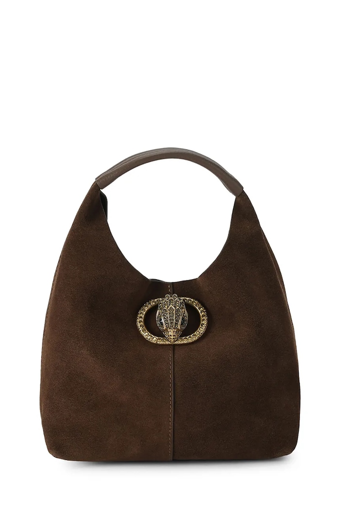 Kurt Geiger London Torebka hobo damska zamszowa Chelsea brązowy 6063831029
