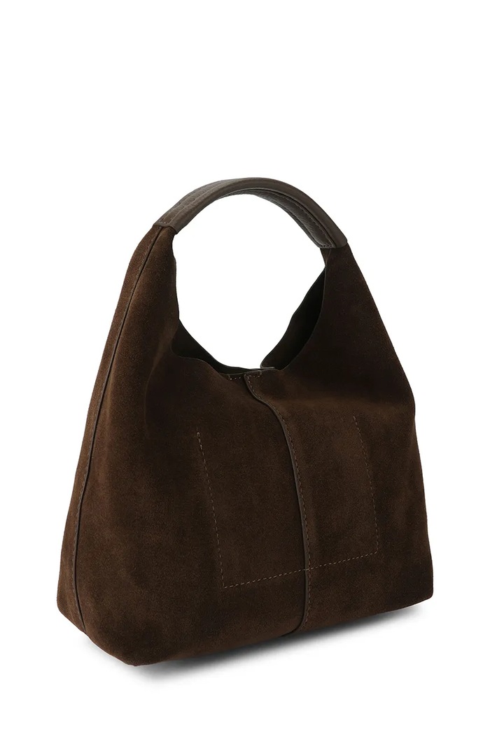 Akcesoria Kurt Geiger London Torebka hobo damska zamszowa Chelsea 6063831029 brązowy