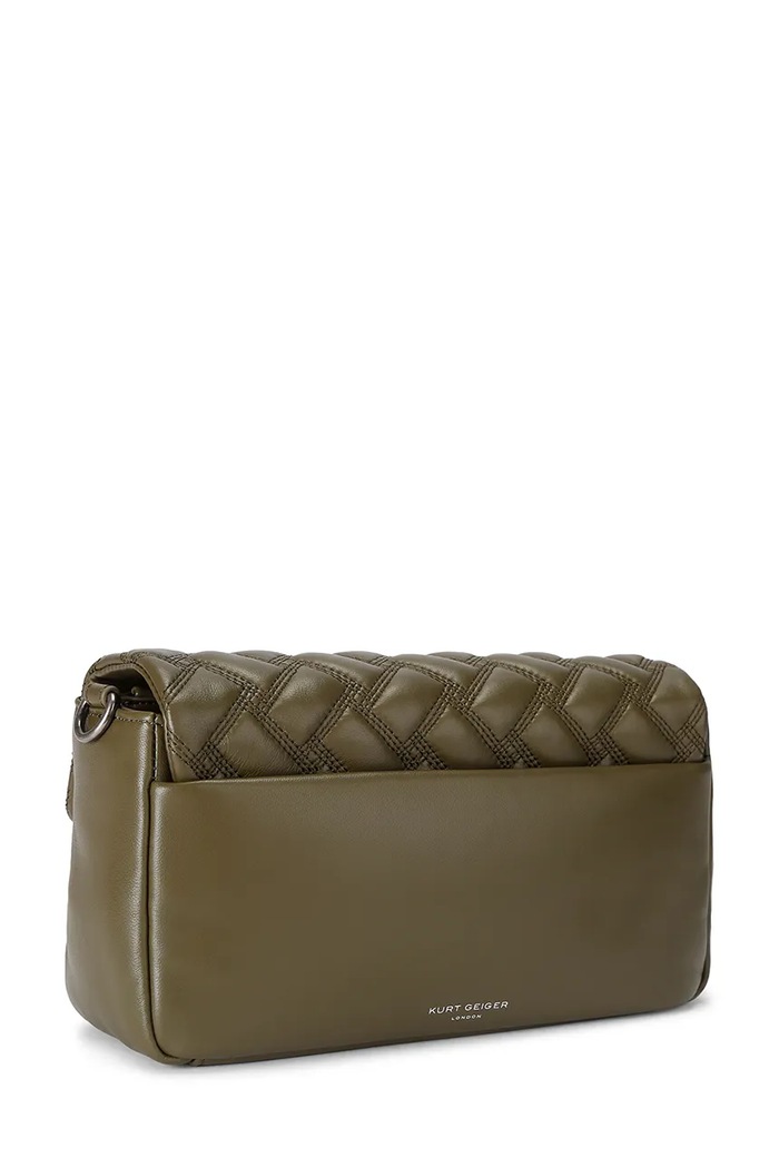 Akcesoria Kurt Geiger London Torebka crossbody damska skórzana Oxford 6063079109 zielony