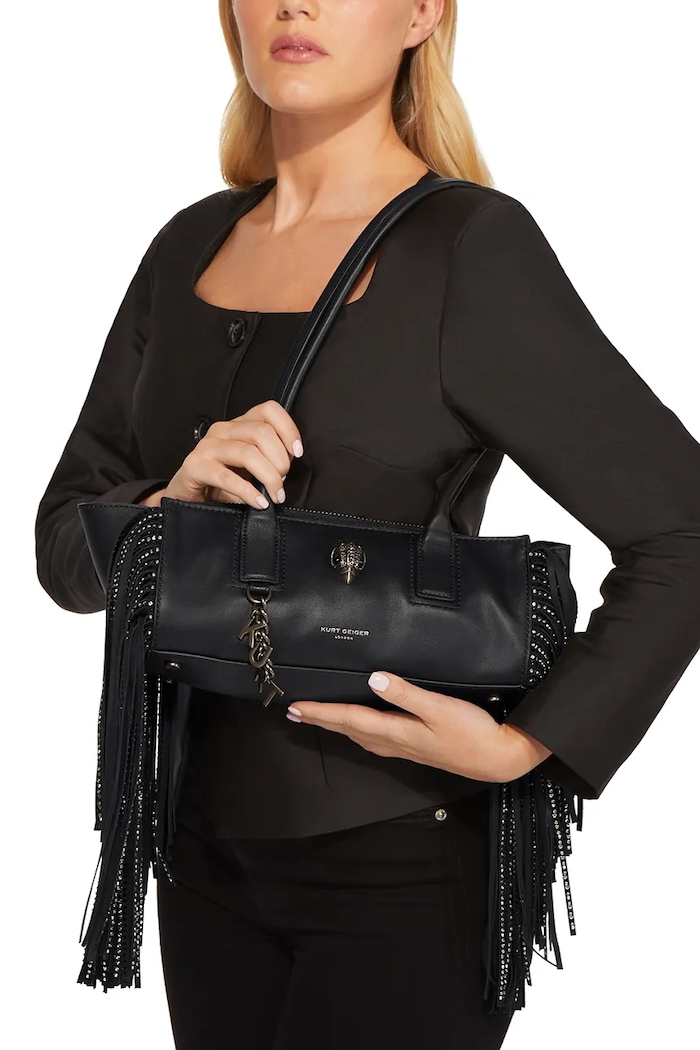 Torebka bagietka damska skórzana Sloane Kurt Geiger London czarny 6056300109