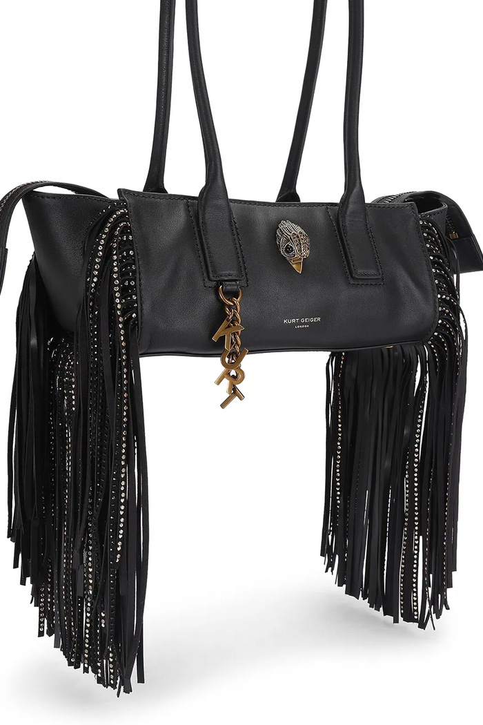 Kurt Geiger London Torebka bagietka damska skórzana Sloane 6056300109 czarny AW26