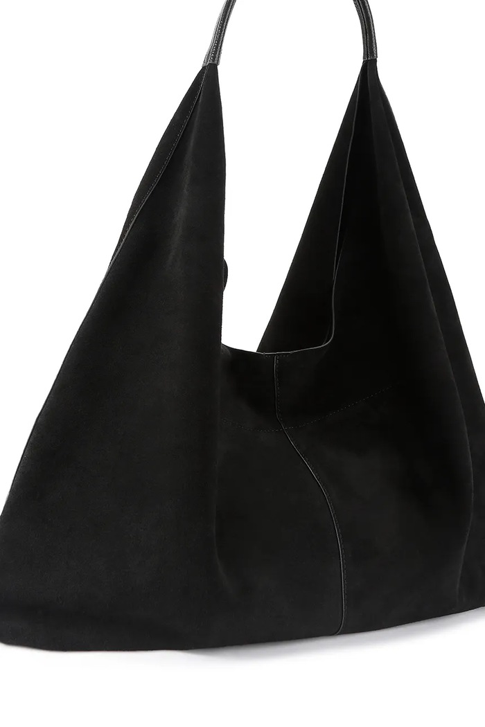 Akcesoria Kurt Geiger London Torebka hobo damska zamszowa Chelsea 6053300209 czarny
