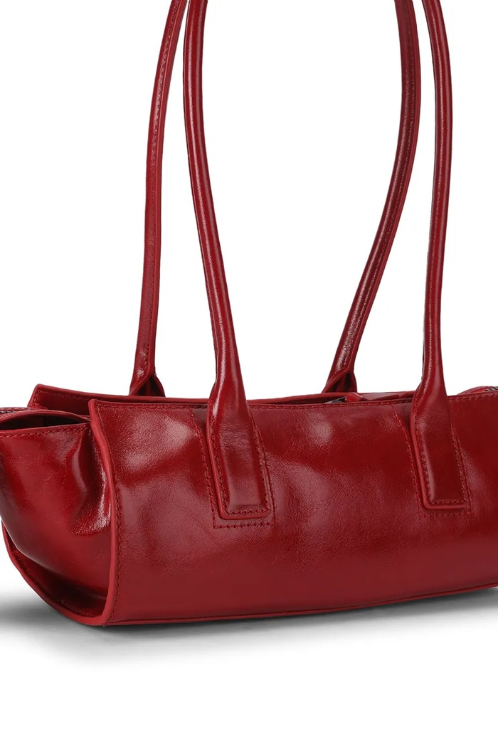 Akcesoria Kurt Geiger London Torebka bagietka damska skórzana Sloane 5965250319 czerwony
