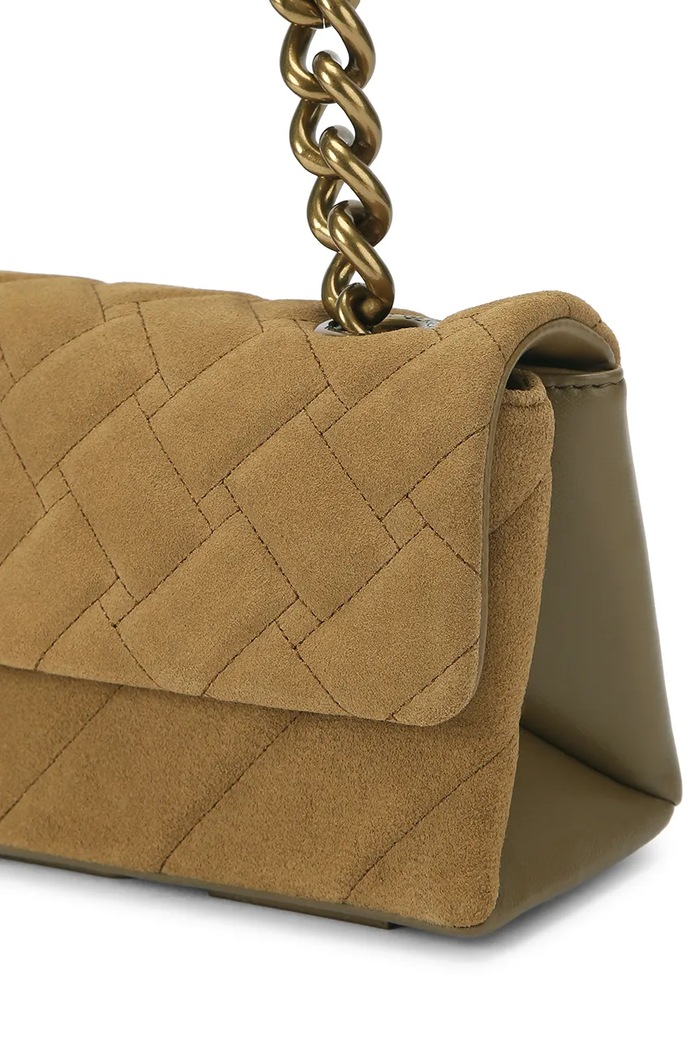 Torebka bagietka damska zamszowa KENSINGTON Kurt Geiger London brązowy 5963933209