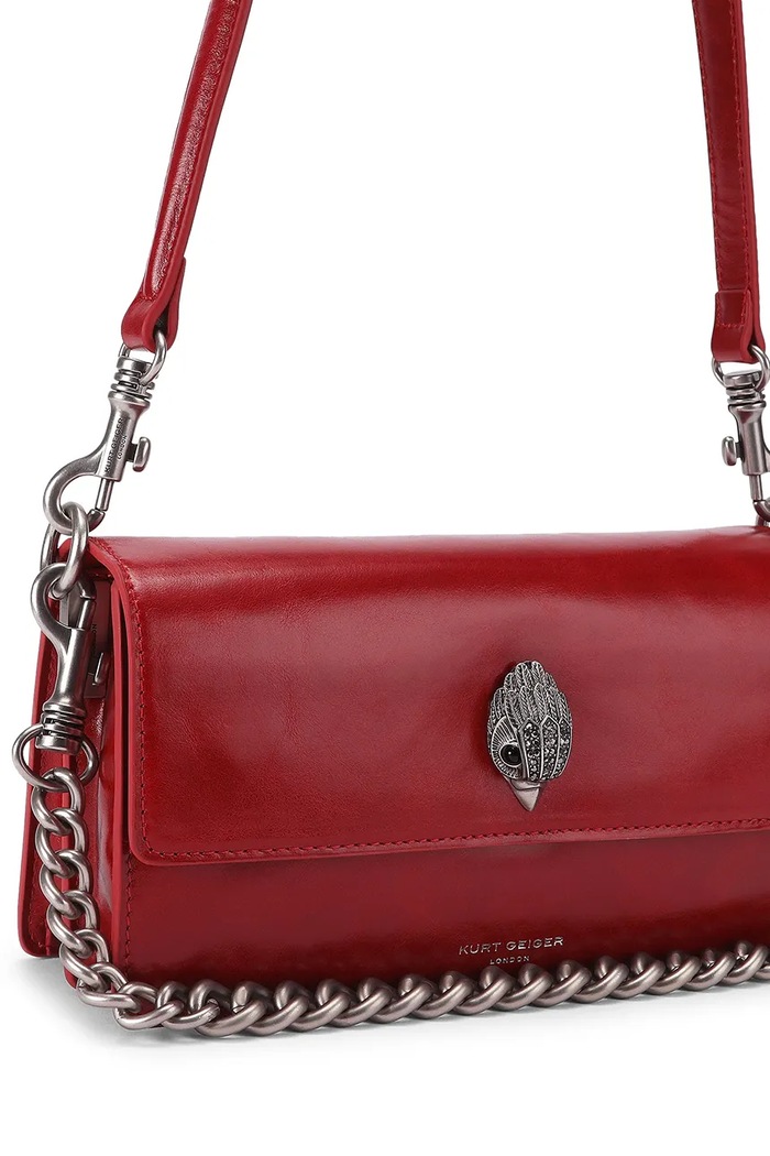 Kurt Geiger London Torebka damska skórzana Sloane 5578850319 czerwony AW26