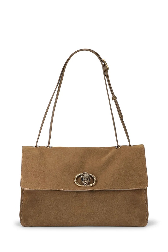 Kurt Geiger London Torebka tote damska zamszowa Chelsea brązowy 6154033209