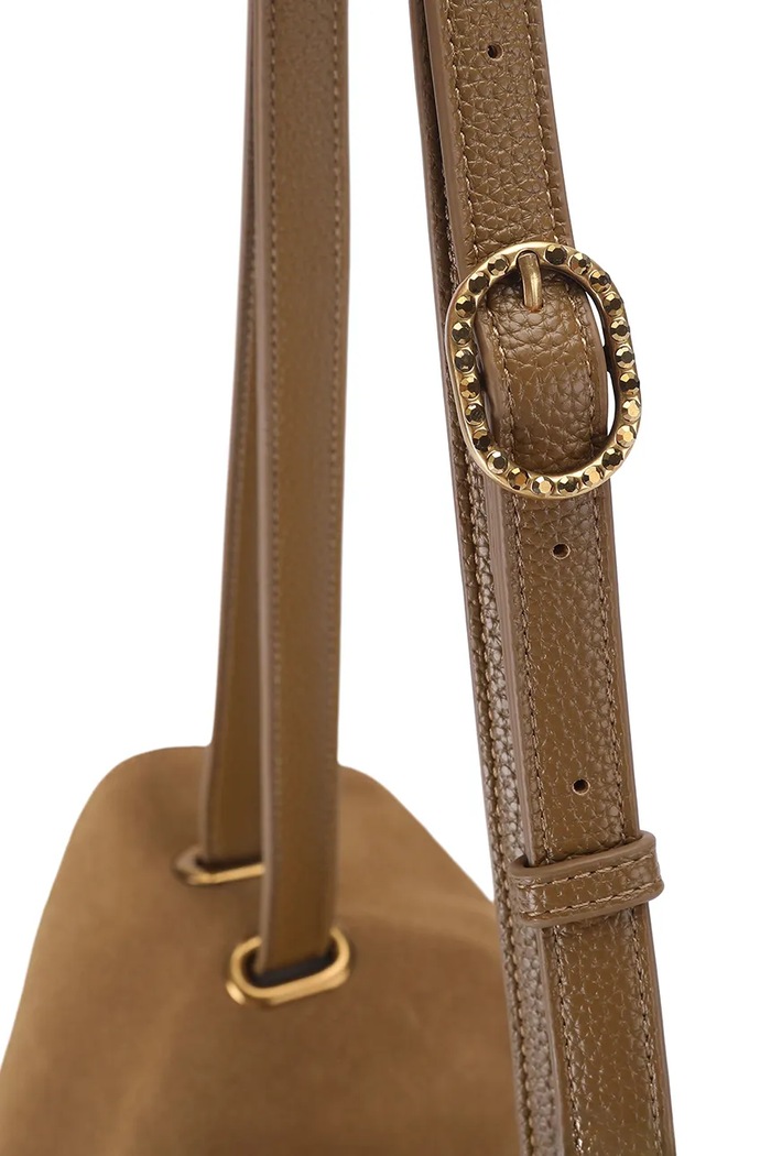 Torebka tote damska zamszowa Chelsea Kurt Geiger London 6154033209 brązowy