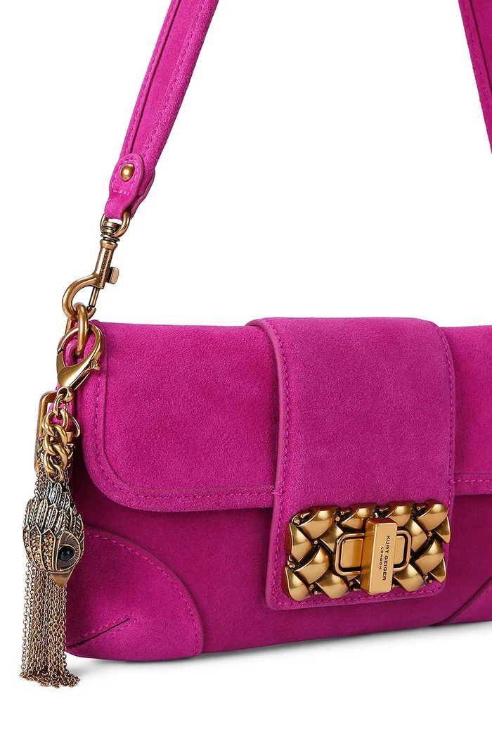 Kurt Geiger London Torebka tote damska zamszowa Marylebone 6076152029 różowy AW26