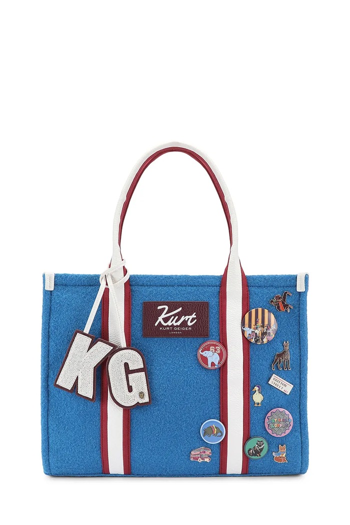 Kurt Geiger London Torebka shopper damska z łączonych materiałów niebieski 6060180609