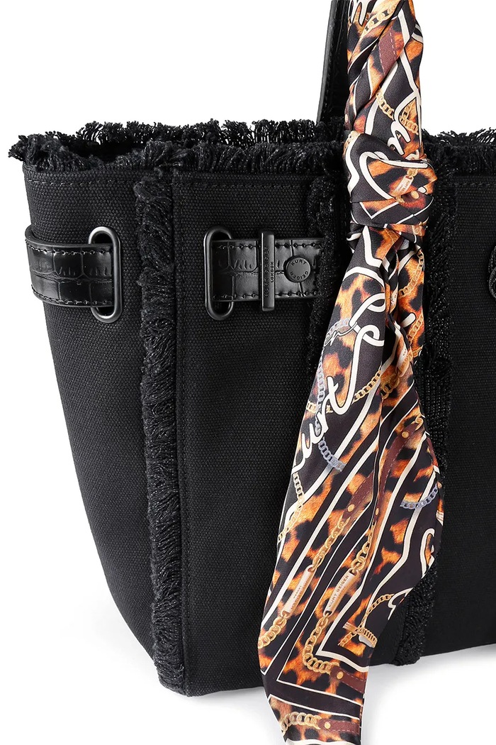 Torebka shopper damska bawełniana Sloane Kurt Geiger London 6056000339 czarny