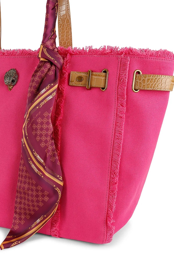 Torebka shopper damska bawełniana Sloane Kurt Geiger London różowy 6055752339