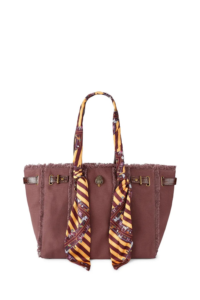 Kurt Geiger London Torebka shopper damska bawełniana Sloane brązowy 6055730339