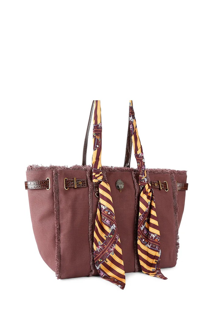 Kurt Geiger London Torebka shopper damska bawełniana Sloane 6055730339 brązowy AW26