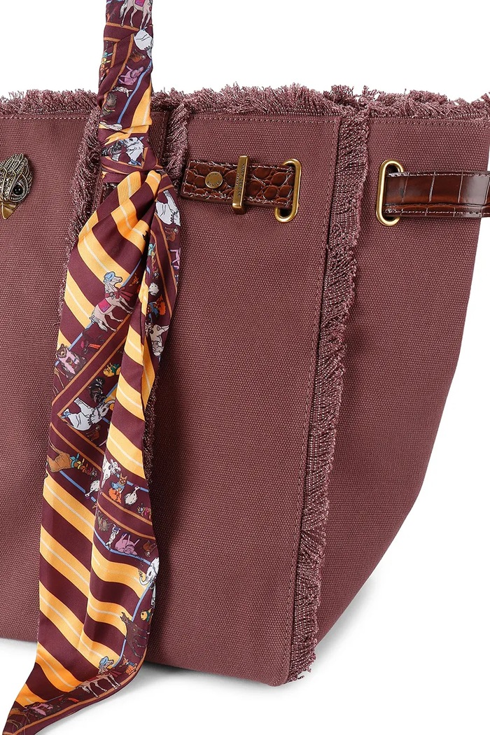Torebka shopper damska bawełniana Sloane Kurt Geiger London brązowy 6055730339