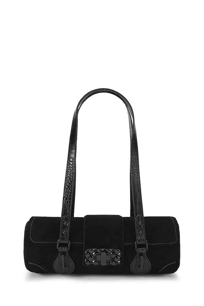 Kurt Geiger London Torebka damska zamszowa Marylebone czarny 6054900209