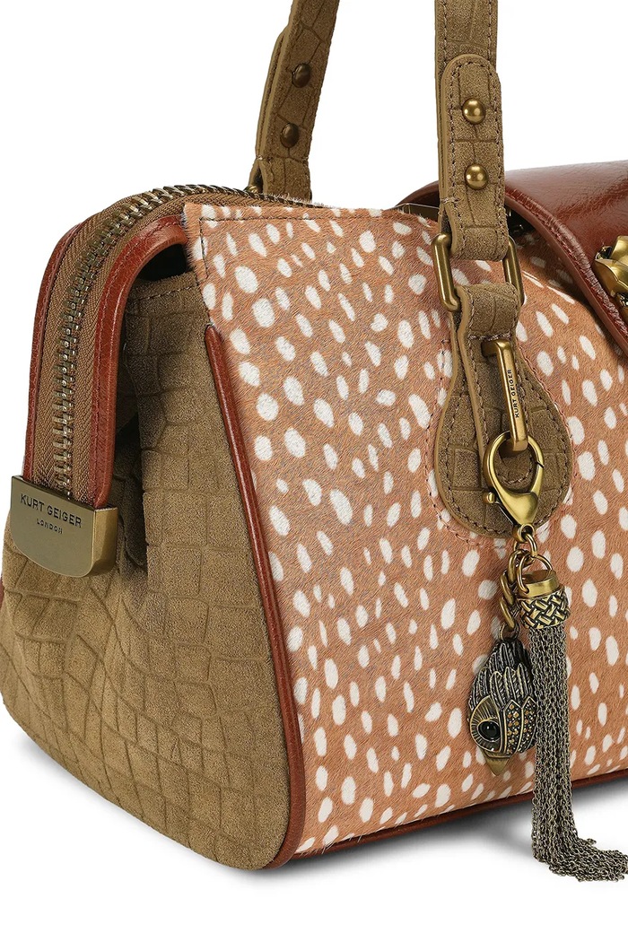 Torebka damska skórzana Marylebone Kurt Geiger London 6053446019 beżowy