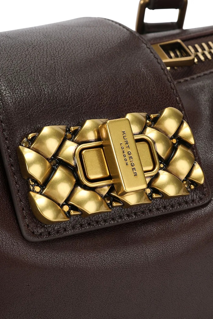 Torebka damska skórzana Marylebone Kurt Geiger London brązowy 6053435109