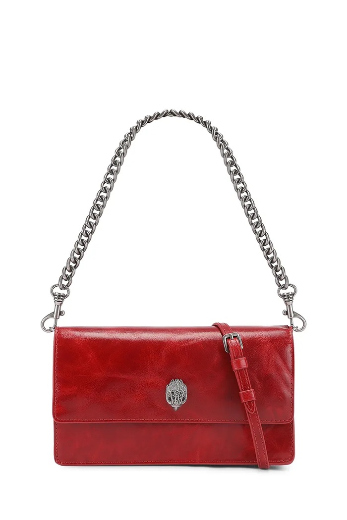Kurt Geiger London Torebka crossbody damska skórzana Sloane czerwony 5832750319