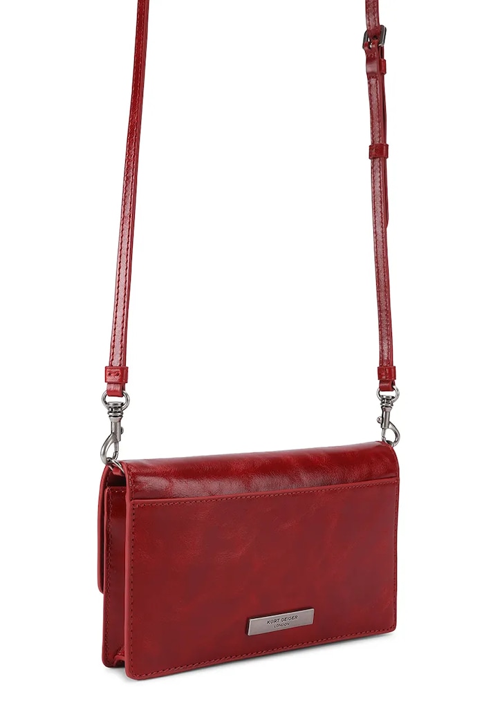 Akcesoria Kurt Geiger London Torebka crossbody damska skórzana Sloane 5832750319 czerwony