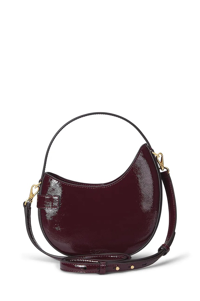 Lauren Ralph Lauren Torebka damska skórzana 431P04070 bordowy AW26