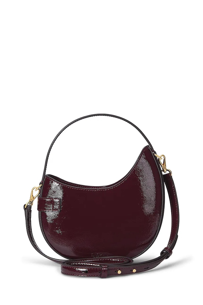 Lauren Ralph Lauren Torebka damska skórzana 431P04070 bordowy AW26