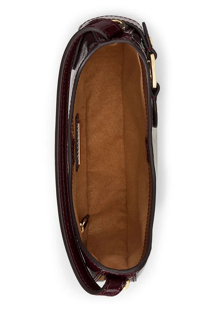 Torebka damska skórzana Lauren Ralph Lauren 431P04070 bordowy