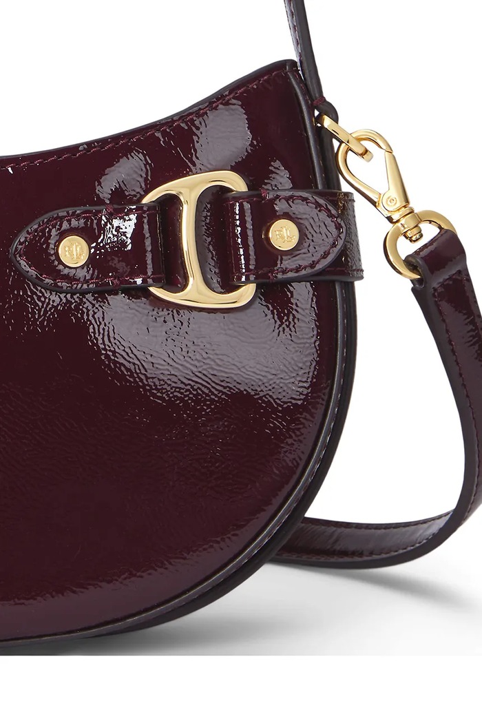 Torebka damska skórzana Lauren Ralph Lauren bordowy 431P04070