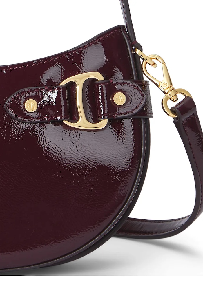 Torebka damska skórzana Lauren Ralph Lauren bordowy 431P04070