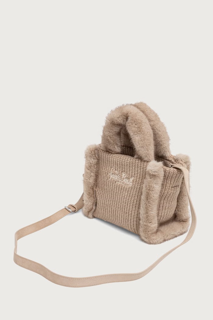 Akcesoria MC2 Saint Barth Torebka crossbody damska VAMI022 beżowy