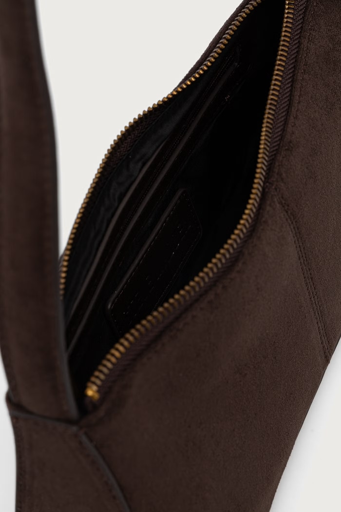Torebka hobo damska z imitacji zamszu Btanzie Steve Madden brązowy SM13002294