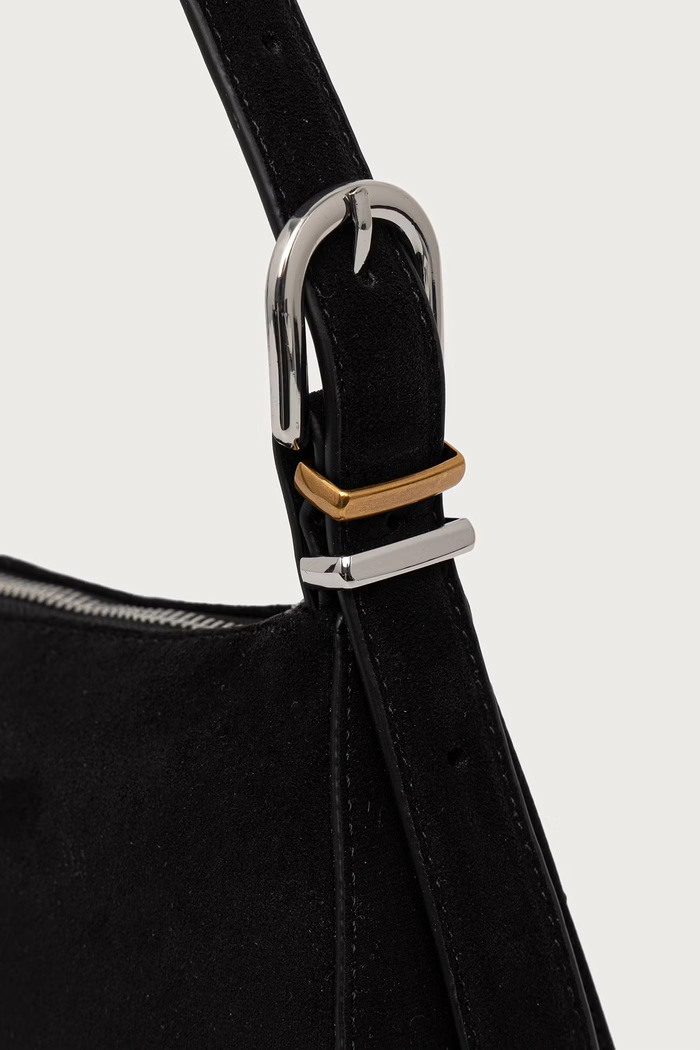 Akcesoria Steve Madden Torebka hobo damska z imitacji zamszu Btanzie SM13002294 czarny
