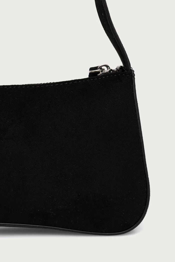 Torebka hobo damska z imitacji zamszu Btanzie Steve Madden SM13002294 czarny