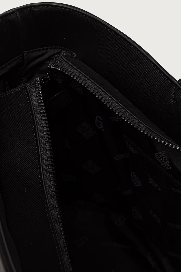 Torebka shopper damska z imitacji skóry Blessin Steve Madden czarny SM13001756