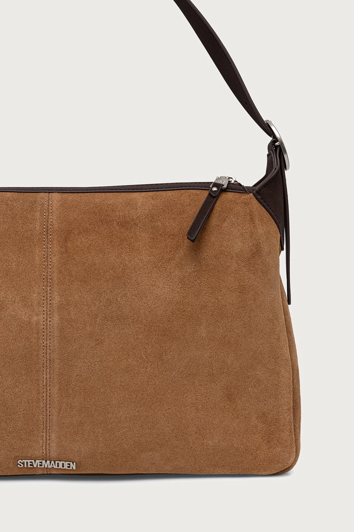 Akcesoria Steve Madden Torebka shopper damska zamszowa Bklarity SM13002220 brązowy