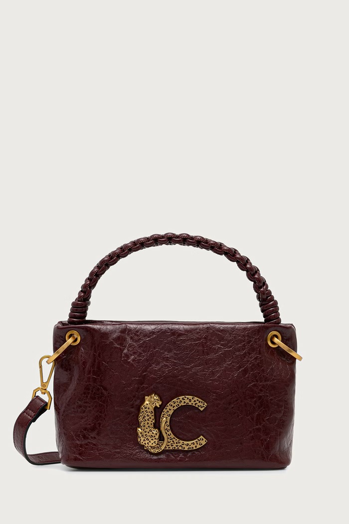Lola Casademunt Torebka crossbody damska z imitacji skóry bordowy LF2604028